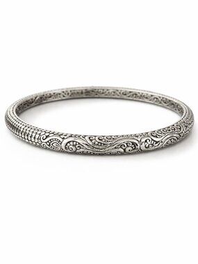 Annika Witt 925 Sterling Silver Filigree Bangle Bracelet D-2 3/4"
